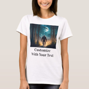 Bigfoot Night Woods Full Moon T-Shirt