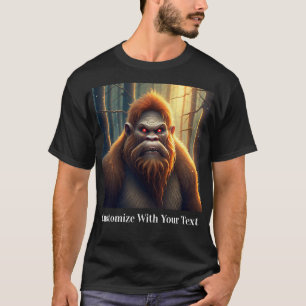 Bigfoot Night Woods Red Eyes T-Shirt