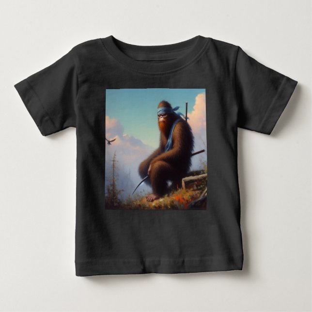 Bigfoot Ninja Baby T-shirt (Vorderseite)