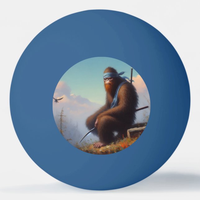 Bigfoot Ninja Tischtennisball (Vorderseite)