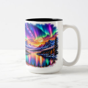 Bigfoot Northern Lights Zweifarben-Tasse Zweifarbige Tasse