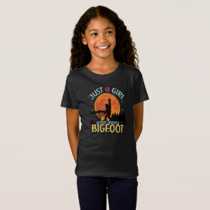 Bigfoot nur ein Mädchen, das Sasquatch liebt T-Shirt