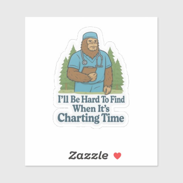 Bigfoot Nurse Aufkleber (Blatt)