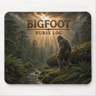 Bigfoot-Nurse-Log-Dunkler-Realismus Mousepad