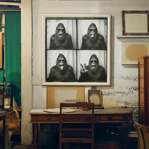 Bigfoot oder Sasquatch Foto Stand Poster Art Print