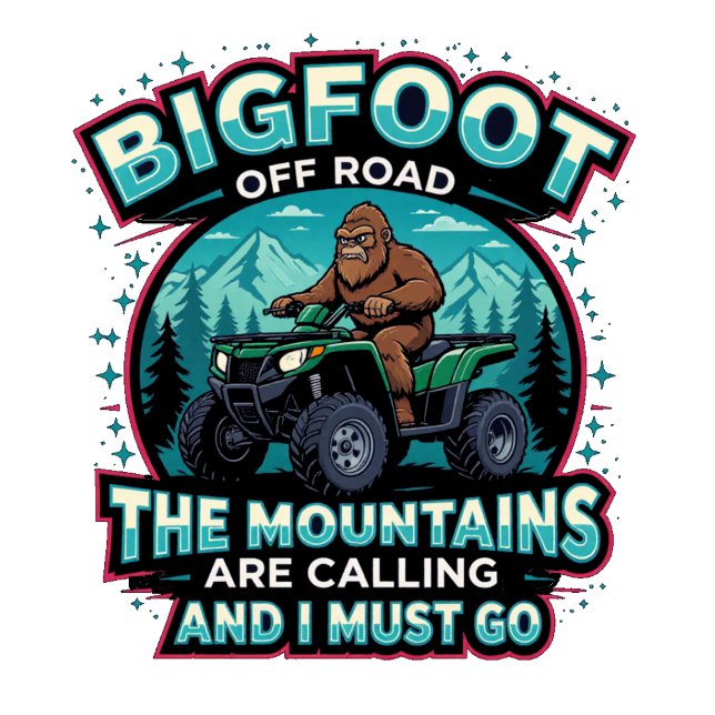 Bigfoot Off Road The Mountains Are Calling T-Shirt (Von Creator hochgeladen)