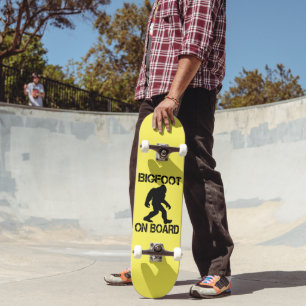 Bigfoot on Board - Funny Bigfoot Skateboard