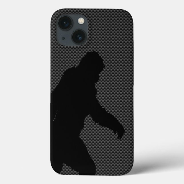 Bigfoot on Carbon Fibre Print Case-Mate iPhone Hülle (Rückseite)