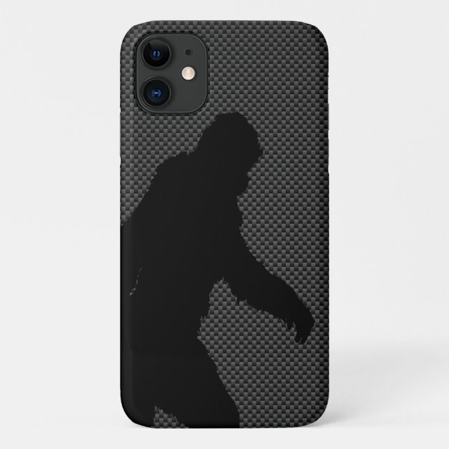 Bigfoot on Carbon Fibre Print Case-Mate iPhone Hülle (Rückseite)