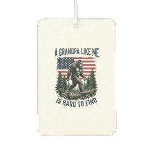 Bigfoot Opa Vintage-Amerikanische-Flagge-Shirt-Des Autolufterfrischer