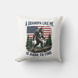 Bigfoot Opa Vintage-Amerikanische-Flagge-Shirt-Des Kissen