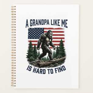 Bigfoot Opa Vintage Amerikanisches Flagge Shirt De Planer