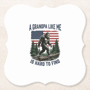 Bigfoot Opa Vintage Amerikanisches Flagge Shirt De Untersetzer