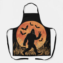 Bigfoot orange und schwarz Halloween