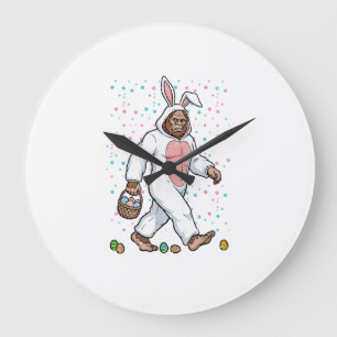 Bigfoot Osterhase Kostüm Lustiger Sasquatch Männer Große Wanduhr