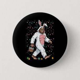 Bigfoot Osterhasen Kostüm Lustiges Sasquatch Männe Button