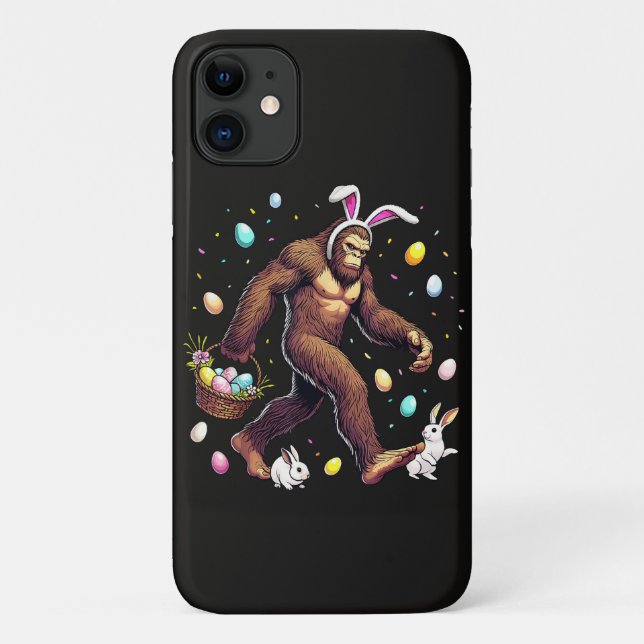 Bigfoot Ostertag Lustiger Sasquatch Case-Mate iPhone Hülle (Rückseite)