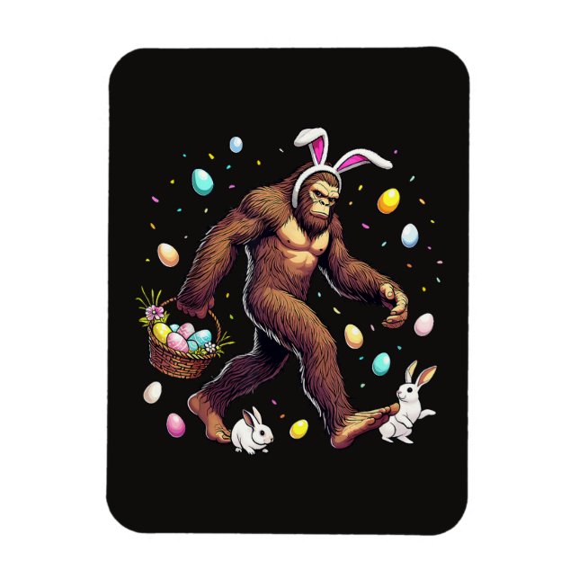 Bigfoot Ostertag Lustiger Sasquatch Magnet (Vertikal)