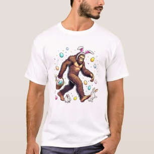 Bigfoot Ostertag Lustiger Sasquatch Süßer Hase Ost T-Shirt