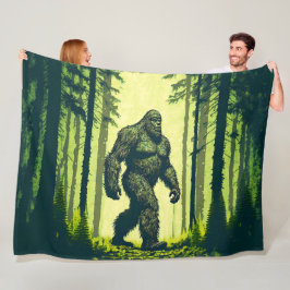 Bigfoot Out für einen Waldspaziergang Sasquatch Fleecedecke