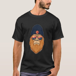 Bigfoot Papa Beanie Sonnenbrille Berg Sonnenunterg T-Shirt