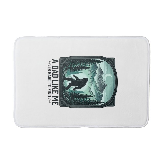 Bigfoot Papa Vintage Gravur Lustiges Vater Shirt D Badematte (Vorderseite)