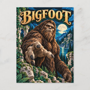 Bigfoot, Paper Cut Monster Postkarte