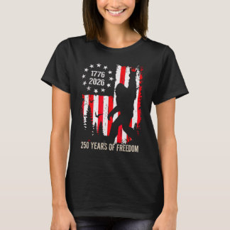 Bigfoot Patriotisch 250 Jahre Freiheit Amerikanisc T-Shirt