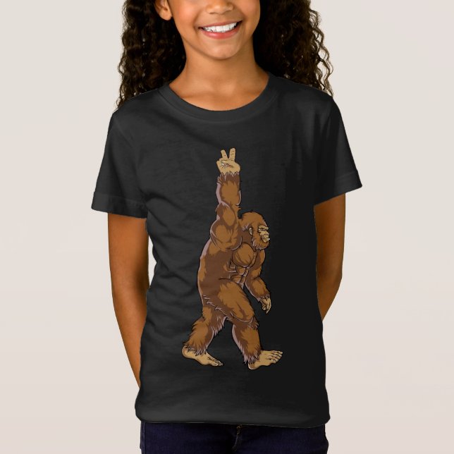 Bigfoot Peace Sign T-Shirt (Vorderseite)