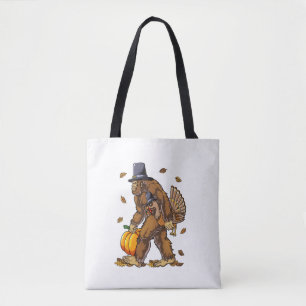 Bigfoot Pilgrim Turkey Pumpkin Erntedank Day Bo