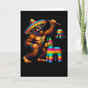Bigfoot Piñata Cinco De Mayo Mexikanischer Sasquat Karte
