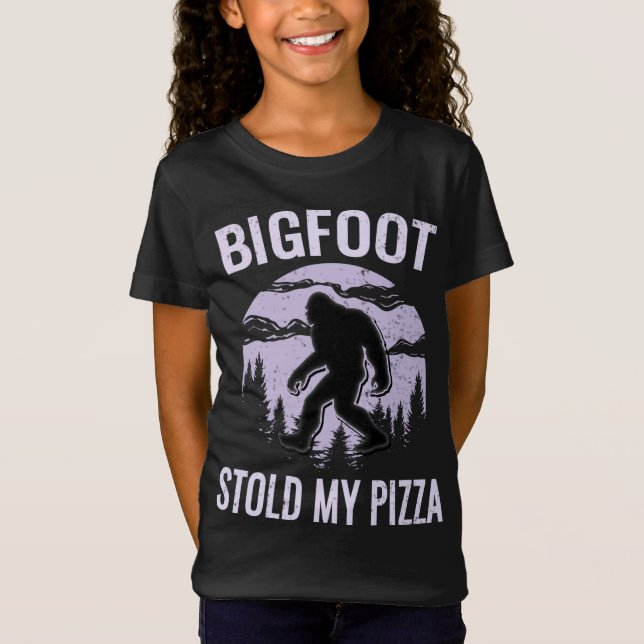 Bigfoot Pizza Forest Park Sasquatch Glaube Camper T-Shirt (Vorderseite)