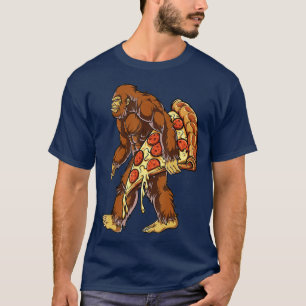 Bigfoot Pizza Funny Men Women Food Liebhaber Peppe T-Shirt