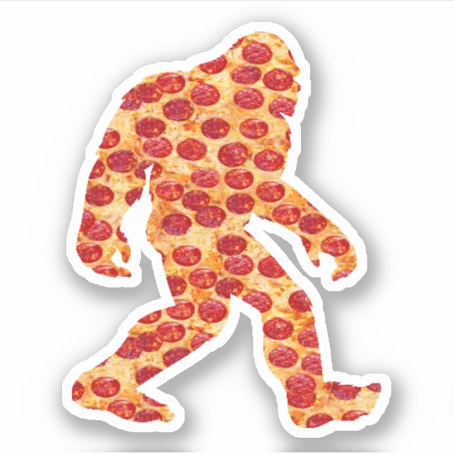 Bigfoot Pizza Sticker (Vorderseite)