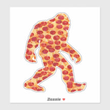 Bigfoot Pizza Sticker