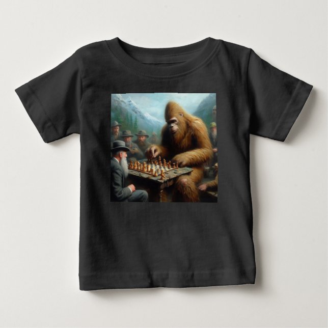 Bigfoot Playing Baby T-shirt (Vorderseite)