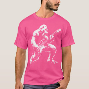 Bigfoot Playing Gitarre Rock Music Band Sasquatch T-Shirt