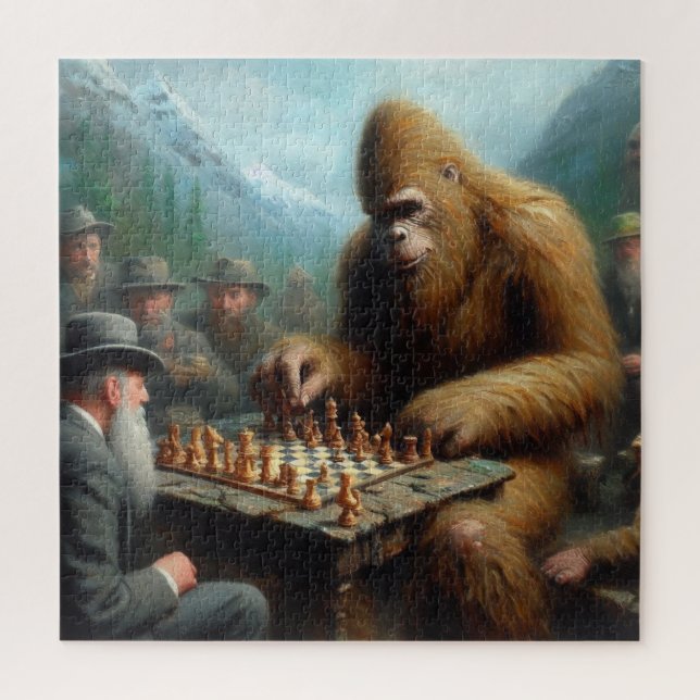 Bigfoot Playing Puzzle (Vertikal)