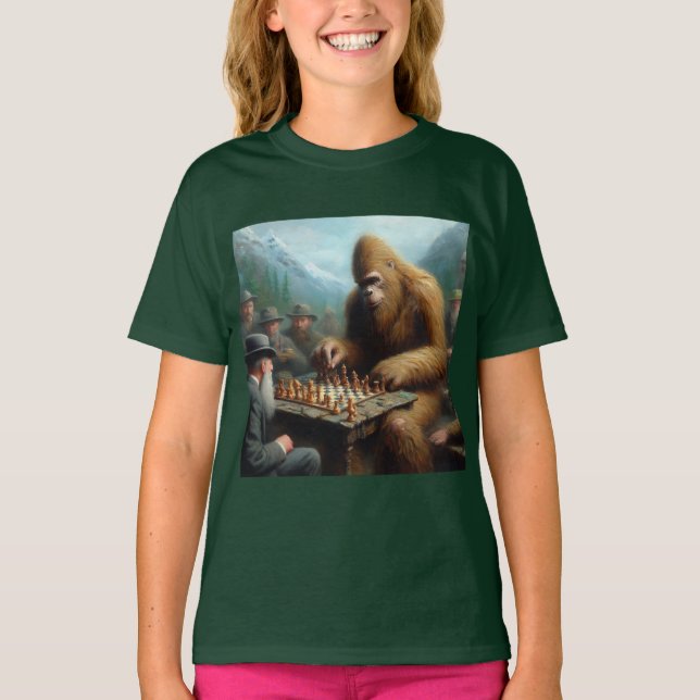 Bigfoot Playing T-Shirt (Vorderseite)