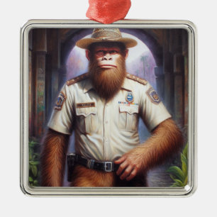 Bigfoot Policeman Ornament Aus Metall