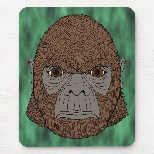 Bigfoot Portrait 1 (Ape-like) Maus-Pad Mousepad (Vorne)