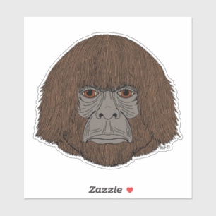 Bigfoot Portrait 2 (human-like) Aufkleber