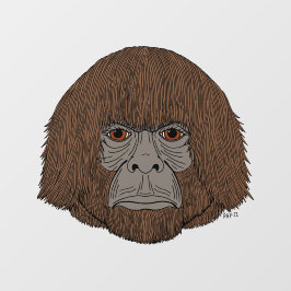 Bigfoot Portrait 2 (human-like) Fensteraufkleber