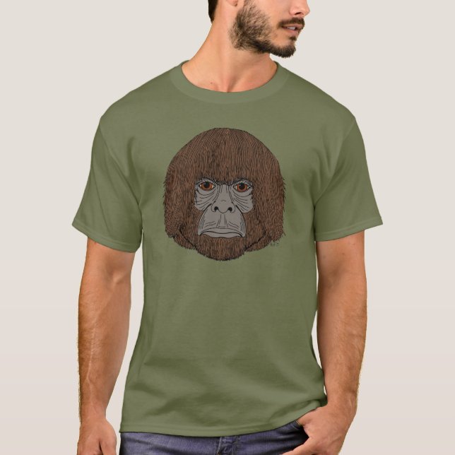 Bigfoot Portrait 2 (human-like) T-Shirt (Vorderseite)