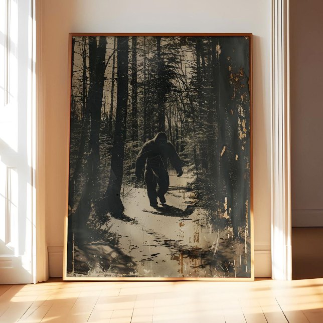 Bigfoot Poster Art Print, Scary Wall Art Painting  (Von Creator hochgeladen)