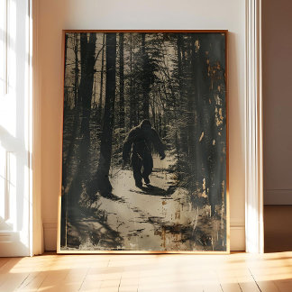 Bigfoot Poster Kunst Druck, Gruselige Wand Kunst M
