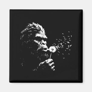 Bigfoot Pusteblume Vintage Sasquatch Männer Magnet