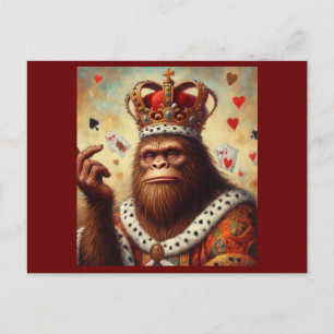 Bigfoot Queen of Hearts Postkarte