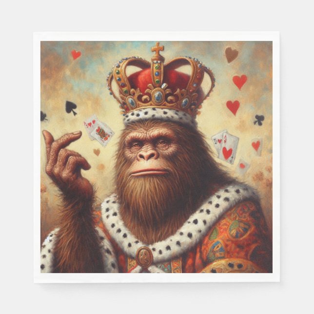 Bigfoot Queen of Hearts Serviette (Vorderseite)