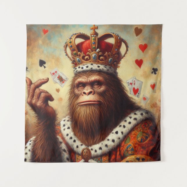 Bigfoot Queen of Hearts Wandteppich (Vorderseite)